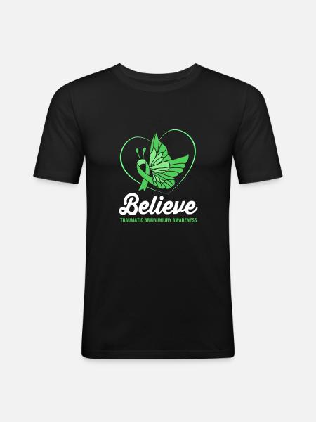 Traumatic brain injury - Men's Slim Fit T-Shirt - black
