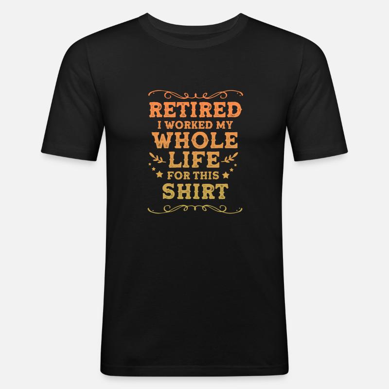 Krankenschwester Rente - Männer Slim Fit T-Shirt - Schwarz