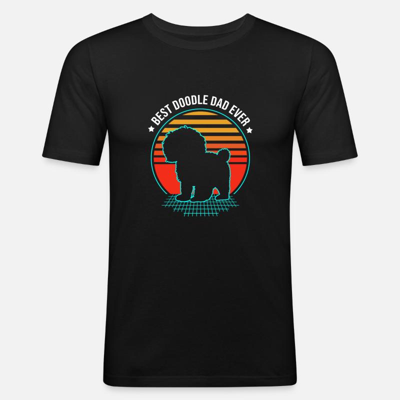 Goldendoodle - Männer Slim Fit T-Shirt - Schwarz