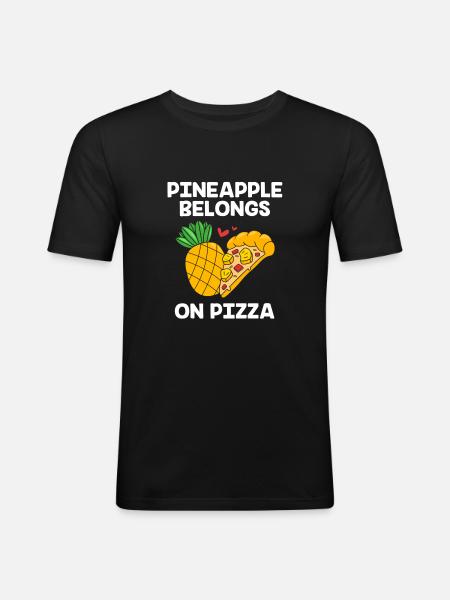 Pizza Hawaii Pizza Pineapple - Men's Slim Fit T-Shirt - black