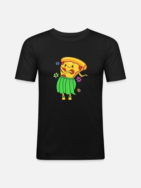 Pizza Hawaii - Men's Slim Fit T-Shirt - black