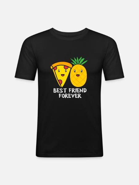 Pizza Hawaï - T-shirt près du corps Homme - noir
