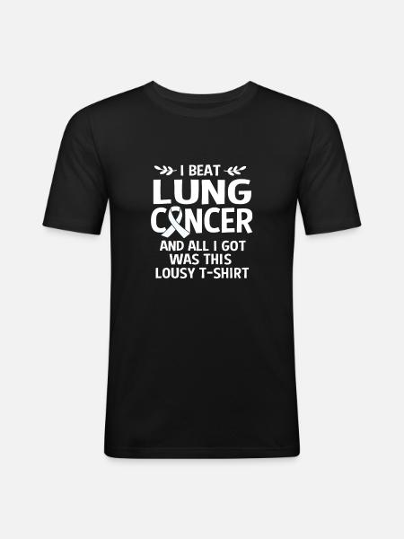Lung Cancer Survivor Lung - Men's Slim Fit T-Shirt - black
