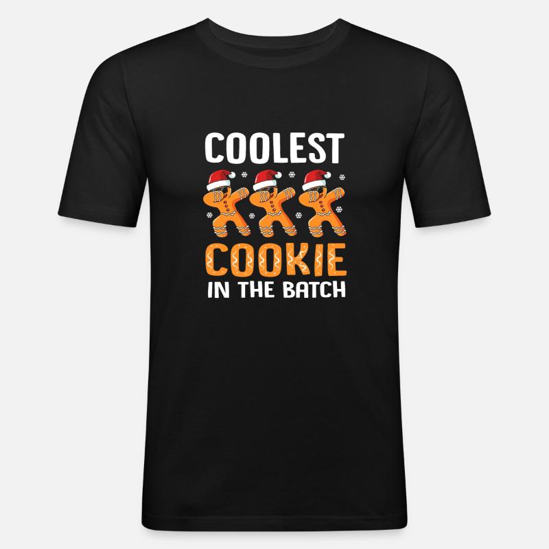 Lebkuchenmann Lebkuchenherz Lebkuchen Naschen - Männer Slim Fit T-Shirt - Schwarz