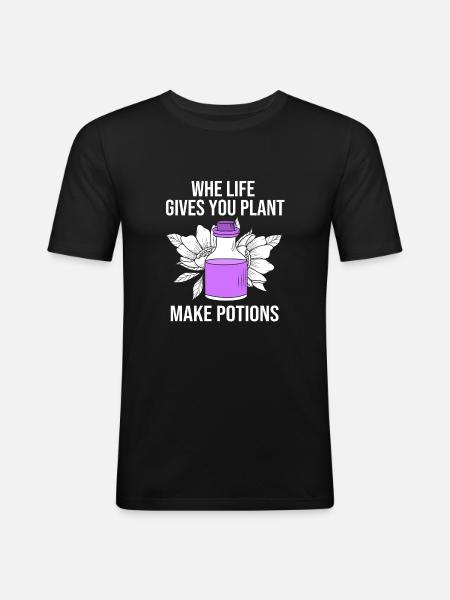 Essential oil - Men's Slim Fit T-Shirt - black