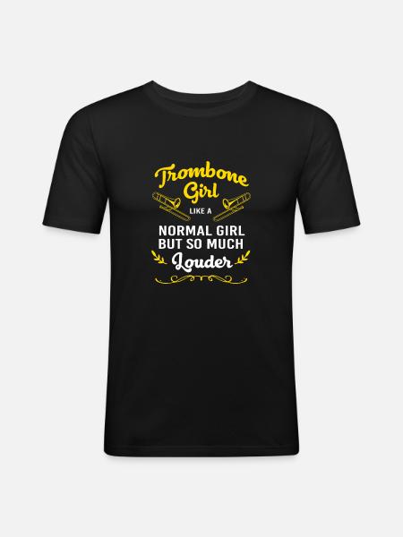 Trombone - Men's Slim Fit T-Shirt - black