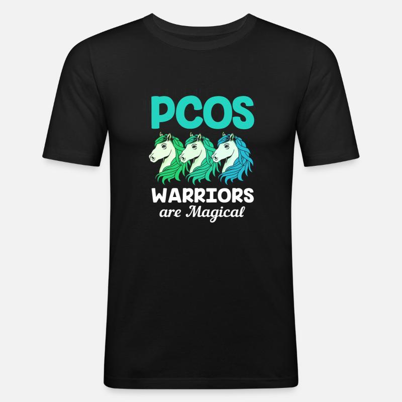 Pcos-Bewusstsein - Männer Slim Fit T-Shirt - Schwarz