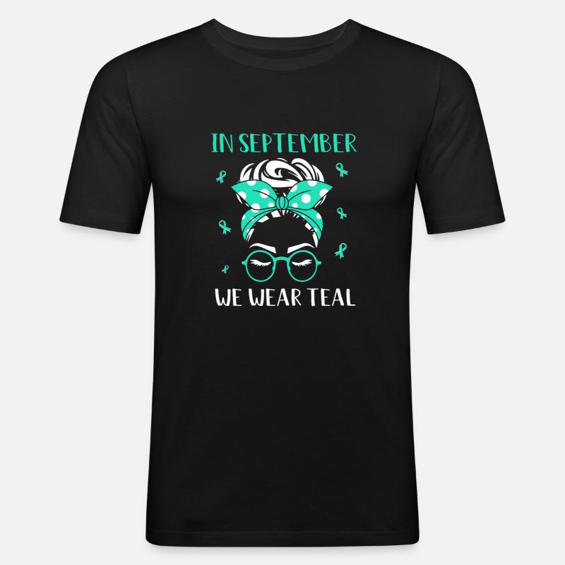Pcos-Bewusstsein - Männer Slim Fit T-Shirt - Schwarz