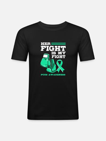 Pcos Awareness - Men's Slim Fit T-Shirt - black