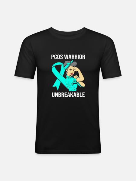 Pcos Awareness - Men's Slim Fit T-Shirt - black