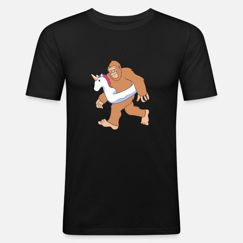 Pool Party - Männer Slim Fit T-Shirt - Schwarz