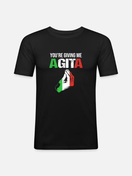 Italian Italia Italy - Men's Slim Fit T-Shirt - black