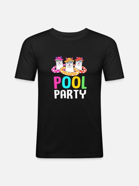 Pool Party - Men's Slim Fit T-Shirt - black