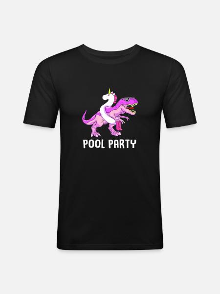 Pool Party - Men's Slim Fit T-Shirt - black