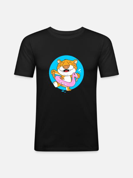 Pool Party - Men's Slim Fit T-Shirt - black