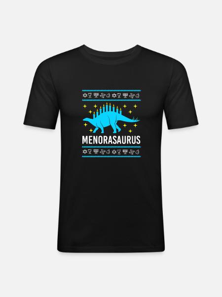 Hanukkah - Men's Slim Fit T-Shirt - black
