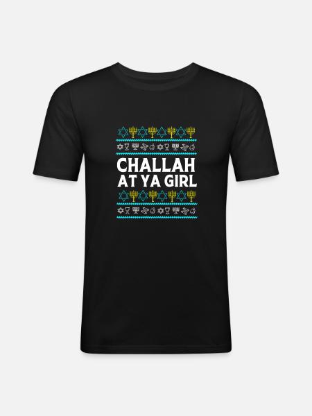 Hanukkah - Men's Slim Fit T-Shirt - black