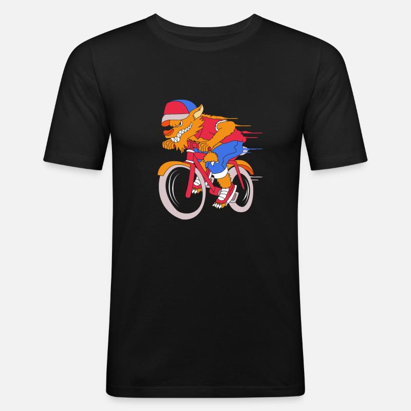 Werwolf - Männer Slim Fit T-Shirt - Schwarz