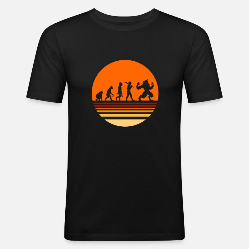 Werwolf - Männer Slim Fit T-Shirt - Schwarz