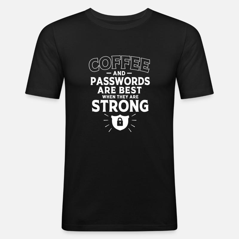 Cyber programmeur cybersécurité Hacker - T-shirt près du corps Homme - noir
