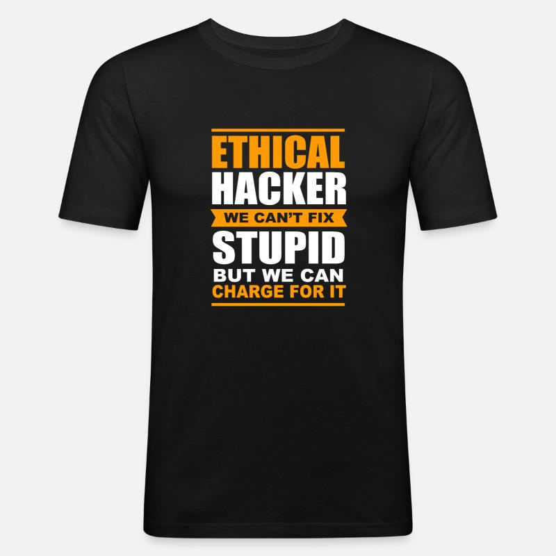 Cybersecurity Cyber Programmer Hacker - Men's Slim Fit T-Shirt - black