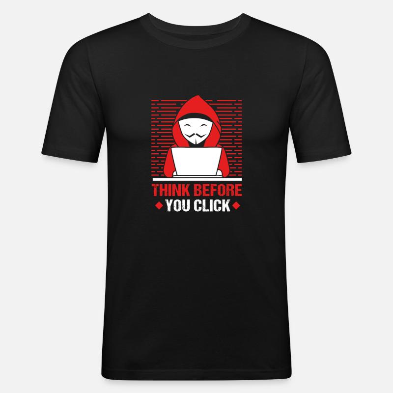 Cybersecurity Cyber Programmierer Hacker - Männer Slim Fit T-Shirt - Schwarz