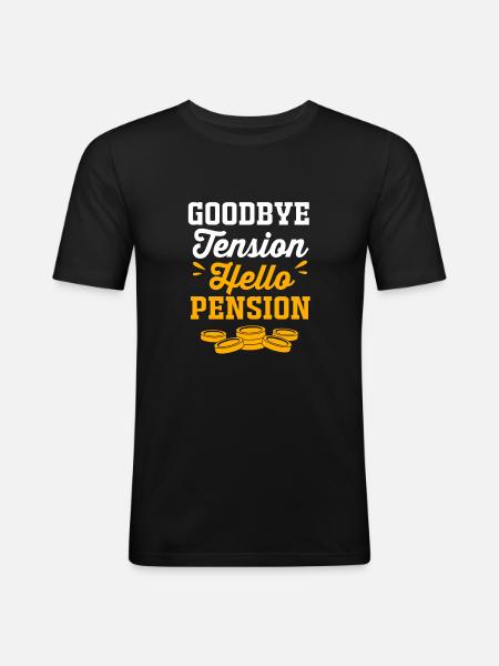 Retirement Pensioner Pensioner - Men's Slim Fit T-Shirt - black