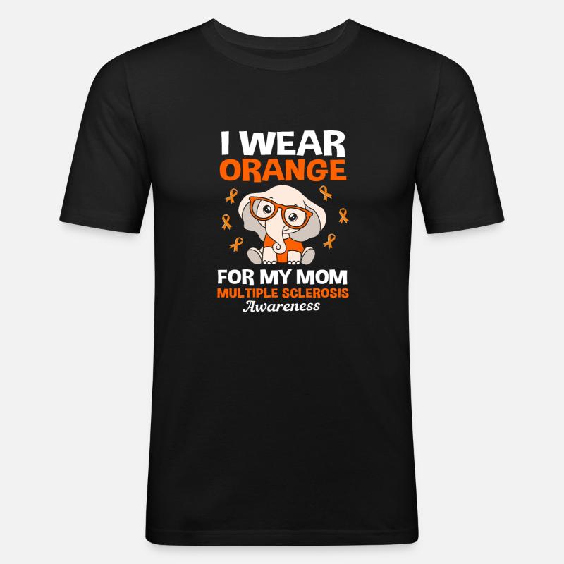 Multiple Sklerose MS - Männer Slim Fit T-Shirt - Schwarz