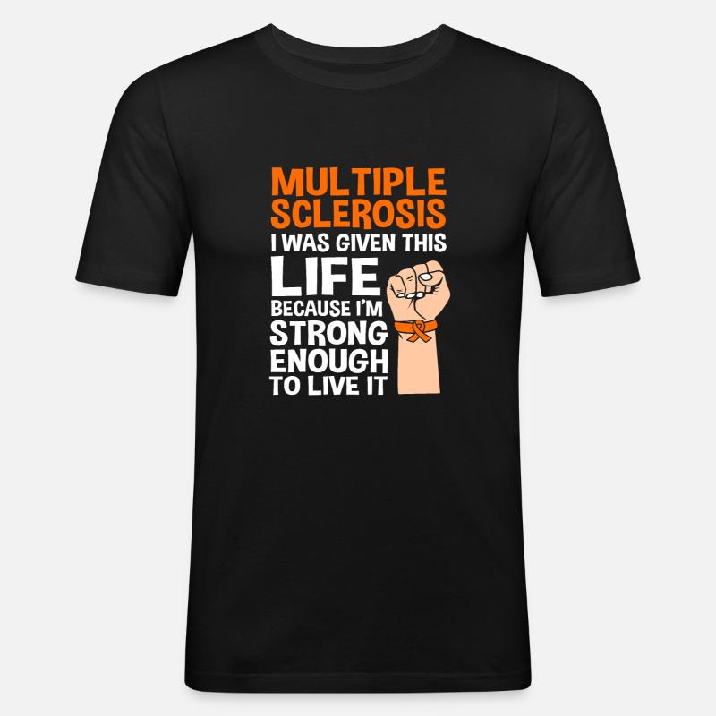 Multiple Sclerosis MS - Men's Slim Fit T-Shirt - black