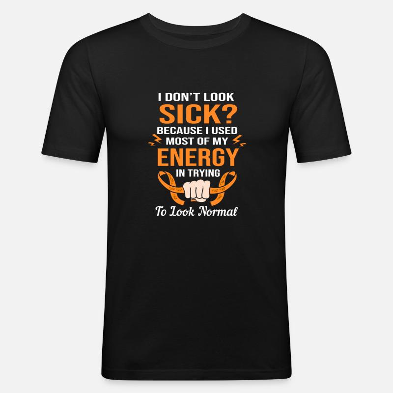 Multiple Sklerose MS - Männer Slim Fit T-Shirt - Schwarz
