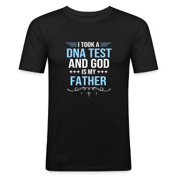 Pasteur - T-shirt près du corps Homme - noir - Devant - Nik (191cm)
