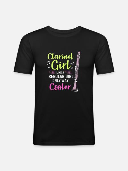 Clarinet - Men's Slim Fit T-Shirt - black