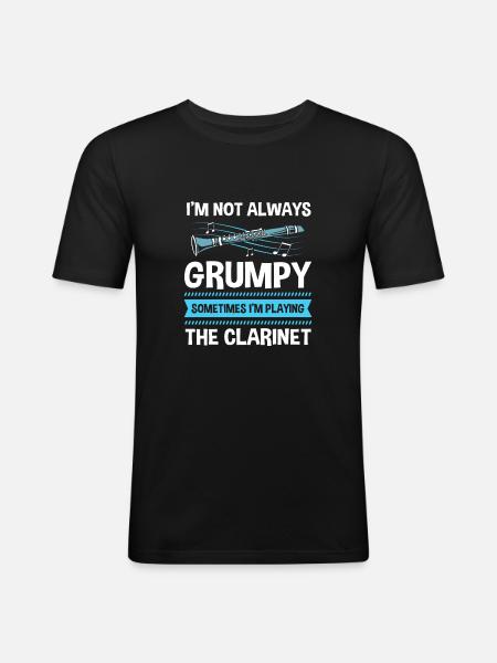 Clarinet - Men's Slim Fit T-Shirt - black