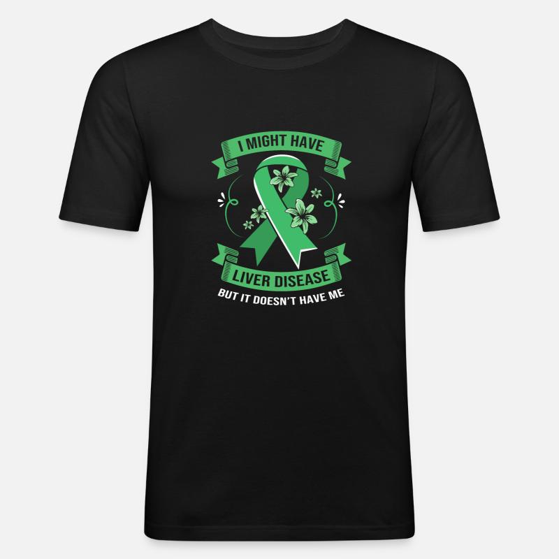 Lebererkrankung - Männer Slim Fit T-Shirt - Schwarz