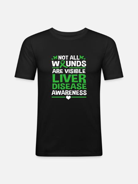 Liver disease - Men's Slim Fit T-Shirt - black