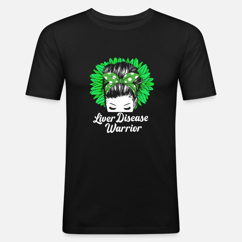 Lebererkrankung - Männer Slim Fit T-Shirt - Schwarz