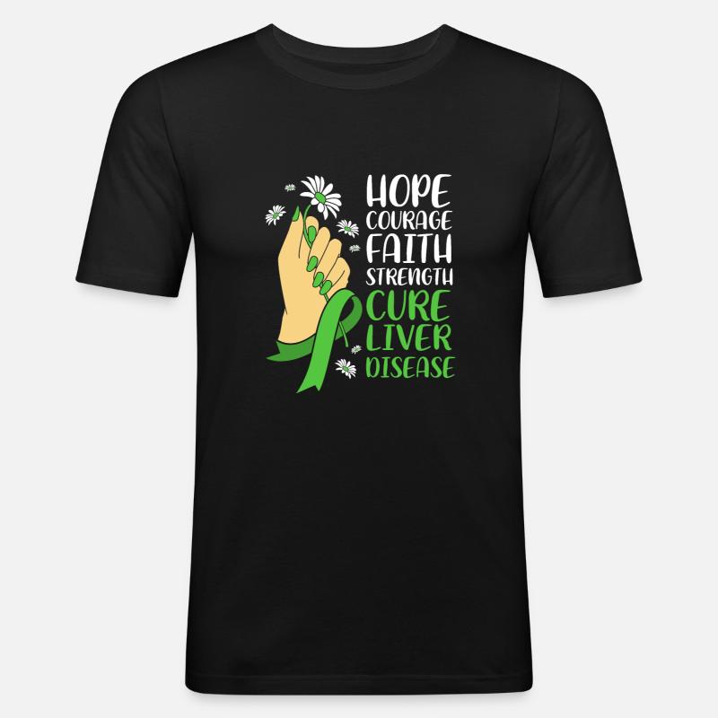 Lebererkrankung - Männer Slim Fit T-Shirt - Schwarz
