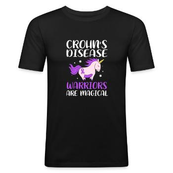Maladie de Crohn - T-shirt près du corps Homme - noir - Devant - Nik (191cm)