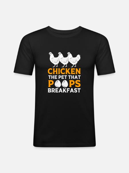 Chicken Poultry - Men's Slim Fit T-Shirt - black