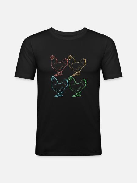 Chicken Poultry - Men's Slim Fit T-Shirt - black