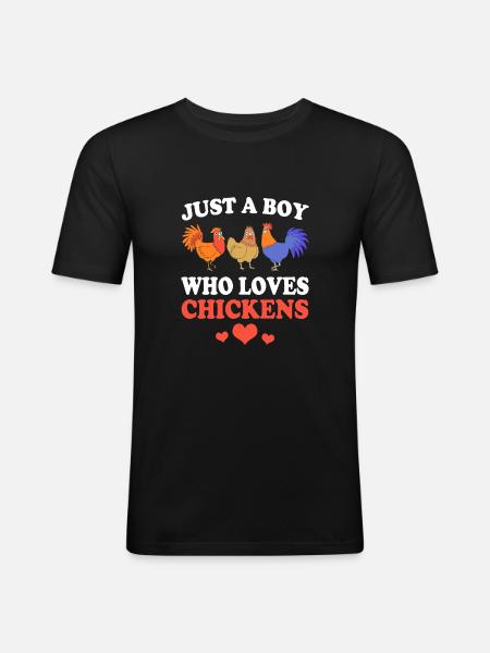 Chicken Poultry - Men's Slim Fit T-Shirt - black