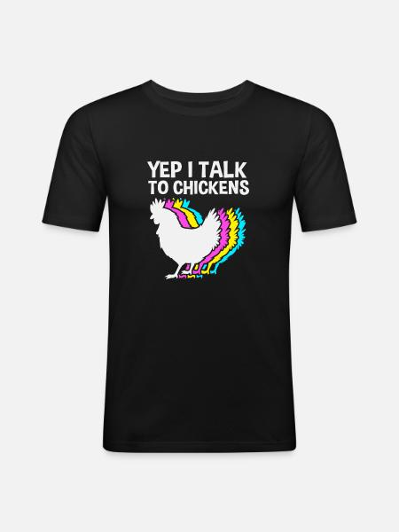 Chicken Poultry - Men's Slim Fit T-Shirt - black