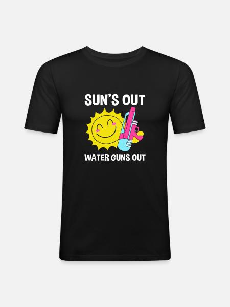 Water pistol - Men's Slim Fit T-Shirt - black