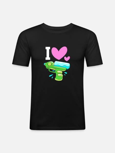 Water pistol - Men's Slim Fit T-Shirt - black