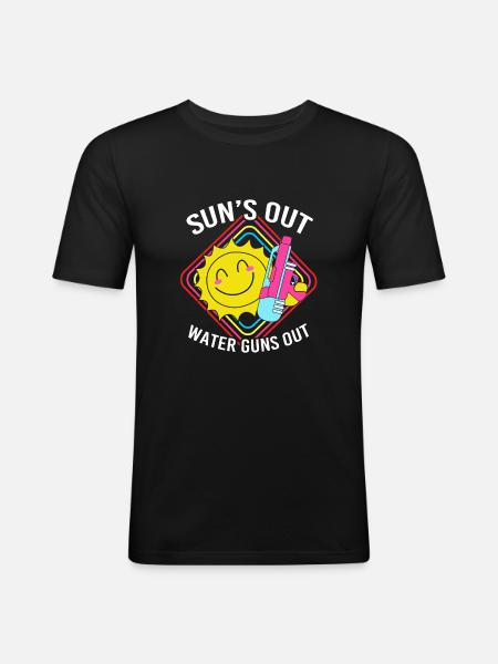 Water pistol - Men's Slim Fit T-Shirt - black