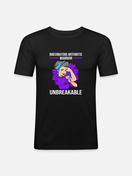 Rheuma Arthritis - Männer Slim Fit T-Shirt - Schwarz