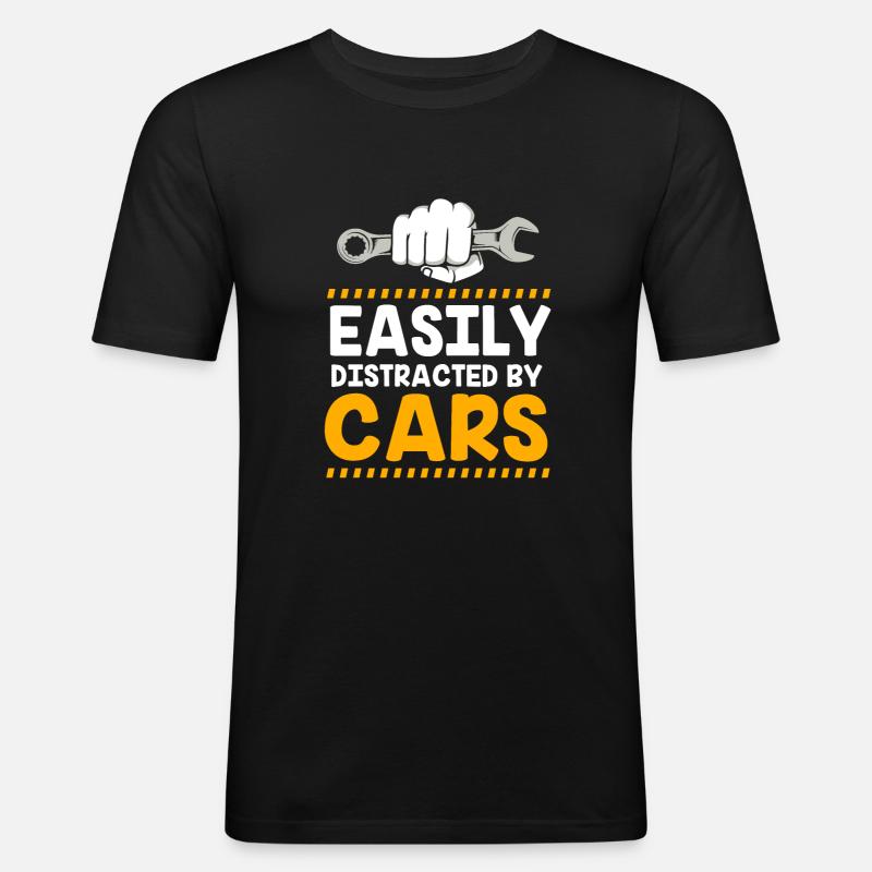 Autofahrer - Männer Slim Fit T-Shirt - Schwarz
