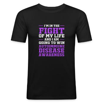Autoimmune disease - Men's Slim Fit T-Shirt - black - Front - Nik (191cm)