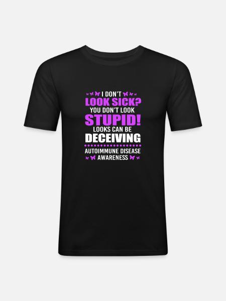 Autoimmune disease - Men's Slim Fit T-Shirt - black