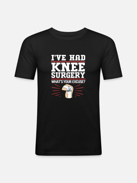 Knee Surgery - Men's Slim Fit T-Shirt - black